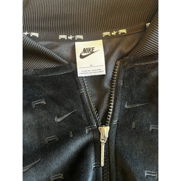 Nike Air Velour 2pc Allover Logo Track Suit Zip Jacket Mid Rise Pants 3x - Picture 10 of 14